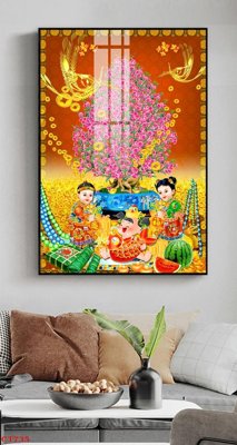 Tải file File tranh cây tiền tài lộc CT735 (gốc) làm file in ấn