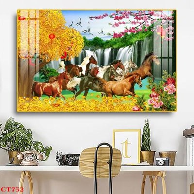 File ảnh File tranh cây tiền tài lộc CT752 (gốc) in decal dán tường