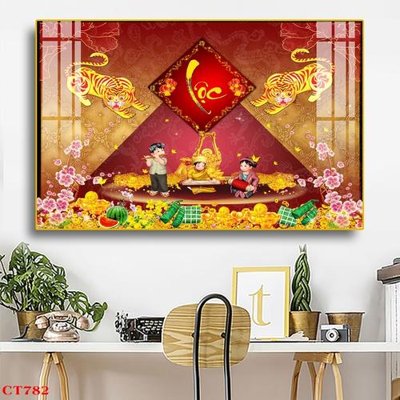 Tải file File tranh cây tiền tài lộc CT782 (ảnh gốc) in tranh kính