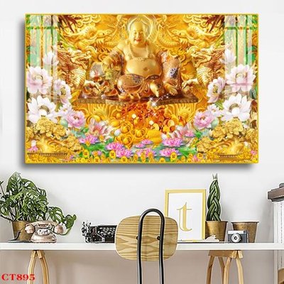 File gốc File tranh cây tiền tài lộc CT895 (in tráng gương) nghệ thuật