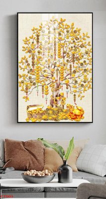 File gốc File tranh cây tiền tài lộc CT903 (thiết kế) cho in ấn