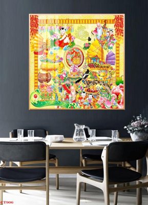 File in mica File tranh cây tiền tài lộc CT906 (ảnh gốc) đẹp