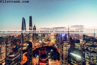 Mua file tranh gốc Canh dem thanh pho 152 tại Filetranh.com