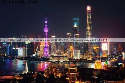 Tải file Canh dem thanh pho 176 (ảnh gốc) in gạch men