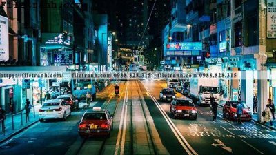 File tranh Canh dem thanh pho 270 (gốc) chủ đề thiên nhiên