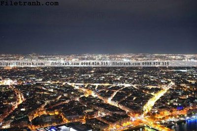 File tranh Canh dem thanh pho 294 (ảnh gốc) in trần xuyên sáng