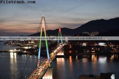 File tranh in trần Canh dem thanh pho 328 (ảnh gốc siêu nét)