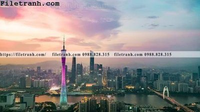 File tranh in trần 3D Canh dem thanh pho 400 (ảnh gốc)