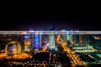 File tranh Canh dem thanh pho 425 (gốc) chủ đề thành phố