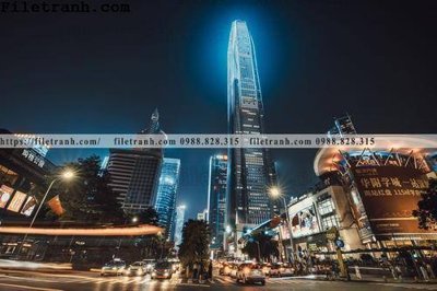 File in trần Canh dem thanh pho 461 (bản gốc) mây trời