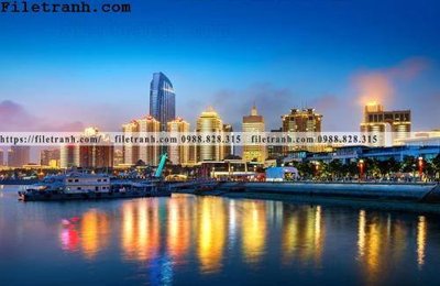 Download file gốc Canh dem thanh pho 534 (in mica) trang trí