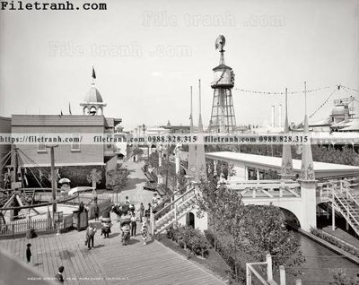 File in lụa Coney Island Characters_ 1903 (phong cảnh) Coney Island Characters_ 1903