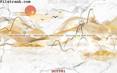 File tranh File vân đá cẩm thạch DCT501 (bản gốc) in lụa 5D