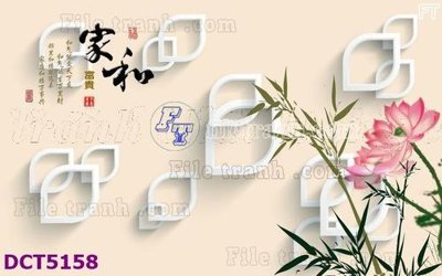 Ảnh gốc File gốc in tranh tổng hợp DCT5158 (độ nét cao) in mica