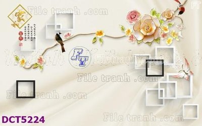 File tranh File gốc in tranh tổng hợp DCT5224 (ảnh gốc) in trần xuyên sáng