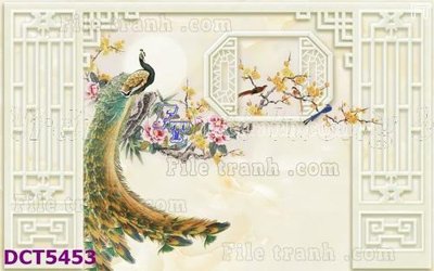 File tranh File gốc in tranh tổng hợp DCT5453 (bản gốc) in lụa dán tường