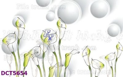 File in trần File gốc in tranh tổng hợp DCT5654 (file gốc) hoa văn 3D