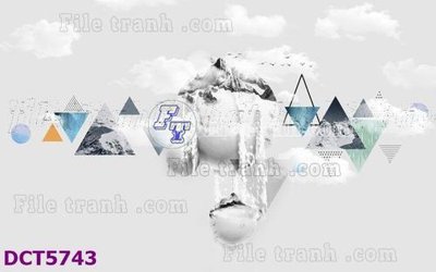 File tranh PSD File gốc in tranh tổng hợp DCT5743 chất lượng cao