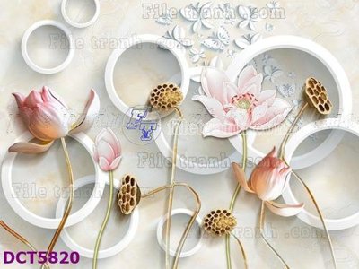 Download file gốc File gốc in tranh tổng hợp DCT5820 (in lụa) hoa lá