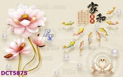 Tải file gốc in lụa File gốc in tranh tổng hợp DCT5875 siêu nét