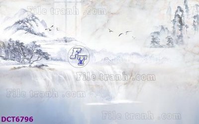 File gốc File gốc in nền tường vân đá cẩm thạch DCT6796 (in lụa) tranh thuận buồm