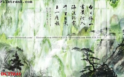 File tranh File in vân đá cẩm thạch DCT7641 (gốc) in trên kính