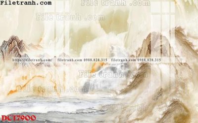 File gốc File in vân đá cẩm thạch DCT7900 (in tráng gương) hiện đại