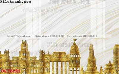File tranh gốc in trần nhà File in vân đá cẩm thạch DCT8621 3D
