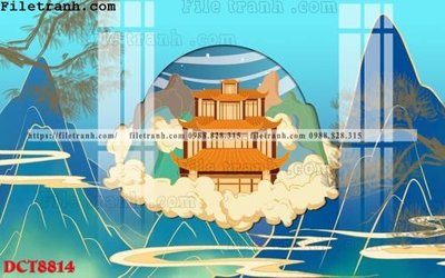 File in lụa File in vân đá cẩm thạch DCT8814 (tân cổ điển) File in vân đá cẩm thạch DCT8814