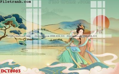 File tranh in mica File in vân đá cẩm thạch DCT8963 (độ phân giải cao)