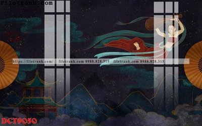 File tranh File in vân đá cẩm thạch DCT9050 (gốc) chủ đề thiên nhiên