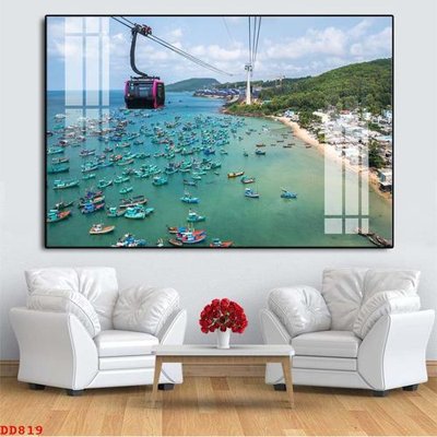 Tải file File gốc đại đương biển DD819 (PSD) cho in tranh kính