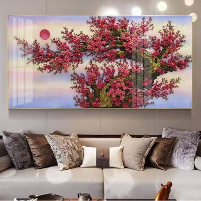 File in trần File tranh đồng quê DQ1000 (bản gốc 3D) sống động