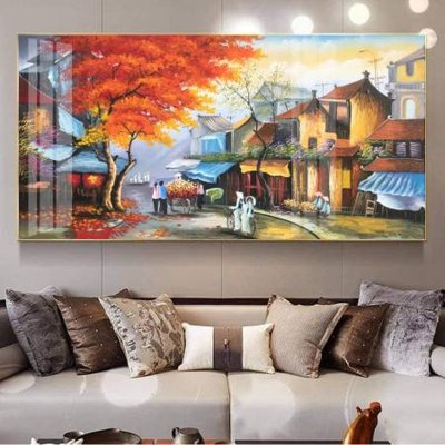 File in trần File tranh đồng quê DQ1014 (file gốc) xuyên sáng