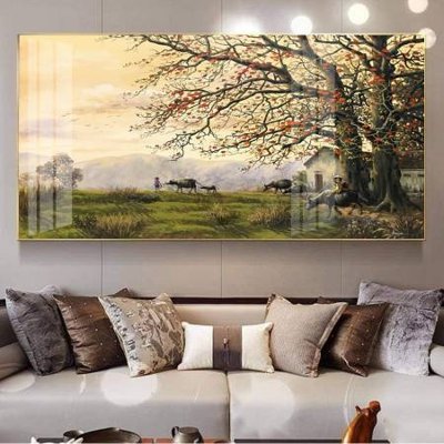 Tải file File tranh đồng quê DQ1044 (gốc) chủ đề hoa sen