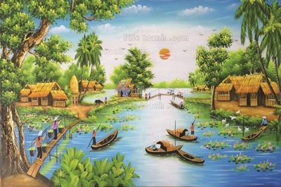 File gốc File tranh đồng quê DQ128 (thiết kế) độc quyền