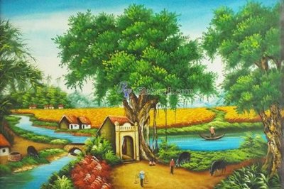 File PSD File tranh đồng quê DQ131 (bản gốc) chất lượng nhất