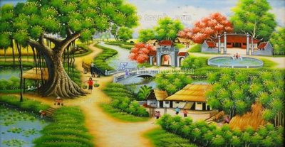 File gốc File tranh đồng quê DQ159 (bản quyền) cho in ấn