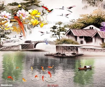 File ảnh File tranh đồng quê DQ181 (gốc) in standee
