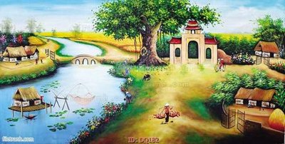 Tải file File tranh đồng quê DQ182 (gốc) làm file tranh quảng cáo