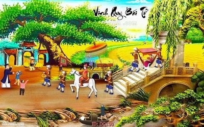 File gốc File tranh đồng quê DQ190 (chủ đề hiện đại) trang trí