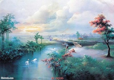 Tải file gốc File tranh đồng quê DQ193 (in không vỡ ảnh)