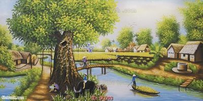 Tải file tranh gốc File tranh đồng quê DQ203 chất lượng cao