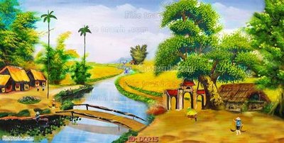File tranh File tranh đồng quê DQ215 (ảnh gốc) sắc nét hoàn hảo