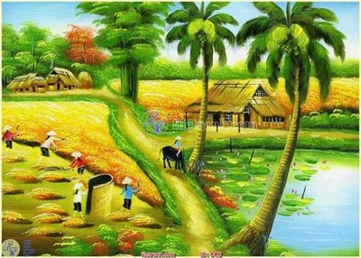 Tải file File tranh đồng quê DQ3 (gốc) làm tranh treo tường