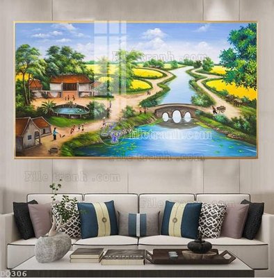 File gốc File tranh đồng quê DQ306 (dành cho trang trí nội thất)
