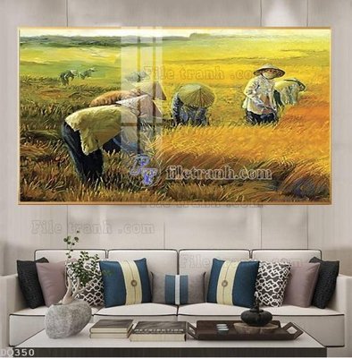 File tranh File tranh đồng quê DQ350 (ảnh gốc) in trần xuyên sáng