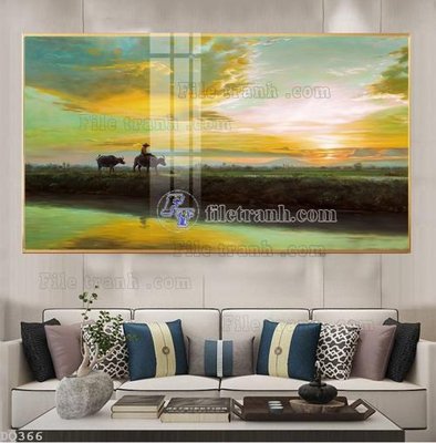 File gốc File tranh đồng quê DQ366 (PNG) nền trong suốt