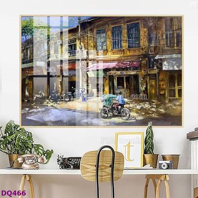 File in ấn File tranh đồng quê DQ466 (bản gốc) sắc nét