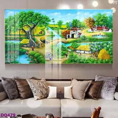 File gốc File tranh đồng quê DQ479 (PNG) trong suốt (transparent)